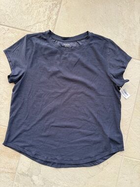 Old Navy Women's Dark Navy Short Sleeve Crew Tee